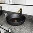 Lexington Single Handle Bathroom Vessel Faucet (Matte Gold/Carbon Fiber), VG03028MGMB