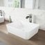 Marigold Matte Stone 18" x 14" x 5" Rectangular Vessel Bathroom Sink (Modern White)