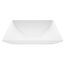 Hibiscus Matte Stone 16" x 16" x 5" Square Vessel Bathroom Sink (Modern White)