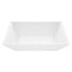 Vinca Matte Stone 18" x 14" x 5" Rectangular Vessel Bathroom Sink (Modern White)