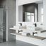 Jasmine Matte Stone 18" x 15" x 5" Rectangular Vessel Bathroom Sink (Modern White)