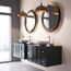 Lotus Matte Stone 16" x 16" x 5" Round Vessel Bathroom Sink (Modern White)