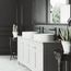 Anvil Matte Stone 16" x 16" x 5" Round Vessel Bathroom Sink (Modern White)