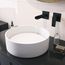 Anvil Matte Stone 16" x 16" x 5" Round Vessel Bathroom Sink (Modern White)