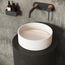 Montauk Matte Stone 15" x 15" x 5" Round Vessel Bathroom Sink (Modern White)