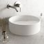 Starr Matte Stone 15" x 15" x 5" Round Vessel Bathroom Sink (Modern White)
