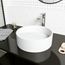 Starr Matte Stone 15" x 15" x 5" Round Vessel Bathroom Sink (Modern White)
