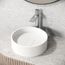 Bryant Matte Stone 15" x 15" x 5" Round Vessel Bathroom Sink (Modern White)