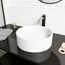 Bryant Matte Stone 15" x 15" x 5" Round Vessel Bathroom Sink (Modern White)
