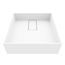 Bryant Matte Stone 15" x 15" x 5" Square Vessel Bathroom Sink (Modern White)