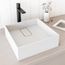 Bryant Matte Stone 15" x 15" x 5" Square Vessel Bathroom Sink (Modern White)