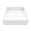 Starr Matte Stone 15" x 15" x 5" Square Vessel Bathroom Sink (Modern White)