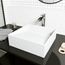 Starr Matte Stone 15" x 15" x 5" Square Vessel Bathroom Sink (Modern White)