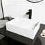 Montauk Matte Stone 18" x 13" x 5" Rectangular Vessel Bathroom Sink (Modern White)