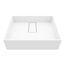 Bryant Matte Stone 17" x 13" x 5" Rectangular Vessel Bathroom Sink (Modern White)