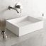 Bryant Matte Stone 17" x 13" x 5" Rectangular Vessel Bathroom Sink (Modern White)