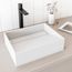 Starr Matte Stone 17" x 13" x 5" Rectangular Vessel Bathroom Sink (Modern White)