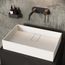 Bryant Matte Stone 23" x 15" x 5" Rectangular Vessel Bathroom Sink (Modern White)