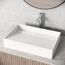 Starr Matte Stone 23" x 15" x 5" Rectangular Vessel Bathroom Sink (Modern White)