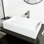 Starr Matte Stone 23" x 15" x 5" Rectangular Vessel Bathroom Sink (Modern White)