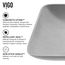 Lorca Concreto Stone 22" x 15" x 5" Rectangular Vessel Bathroom Sink (Gothic Gray)