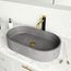 Sagrada Concreto Stone 24" x 14" x 5" Oval Vessel Bathroom Sink (Gothic Gray)
