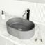 Giralda Concreto Stone 16" x 11" x 5" Oval Vessel Bathroom Sink (Gothic Gray)