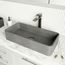 Palazzo Concreto Stone 24" x 11" x 5" Rectangular Vessel Bathroom Sink (Gothic Gray)