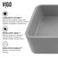 Palazzo Concreto Stone 24" x 11" x 5" Rectangular Vessel Bathroom Sink (Gothic Gray)