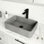 Cordoba Concreto Stone 20" x 13" x 5" Rectangular Vessel Bathroom Sink (Gothic Gray)