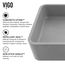 Cordoba Concreto Stone 20" x 13" x 5" Rectangular Vessel Bathroom Sink (Gothic Gray)