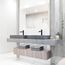 Basilica Concreto Stone 23" x 14" x 4" Rectangular Vessel Bathroom Sink (Gothic Gray)