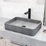 Tarragona Concreto Stone 19" x 14" x 4" Rectangular Vessel Bathroom Sink (Gothic Gray)