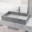 Orvieto Concreto Stone 24" x 15" x 5" Rectangular Vessel Bathroom Sink (Gothic Gray)
