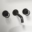 Cass Two Handle Wall Mount Bathroom Faucet (Matte Black), VG05007MB