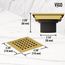 Elan Square Shower Drain (Matte Brushed Gold)