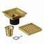 Elan Square Shower Drain (Matte Brushed Gold)