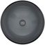 Giovanni Glass 17" x 17" x 6" Round Vessel Bathroom Sink (Sheer Black)
