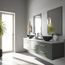 Giovanni Glass 17" x 17" x 6" Round Vessel Bathroom Sink (Sheer Black)