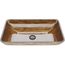 Donatello Glass 23" x 15" x 5" Rectangular Vessel Bathroom Sink (Wooden Brown)