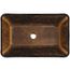 Donatello Glass 22" x 15" x 5" Rectangular Vessel Bathroom Sink (Artistic Chocolate Brown)