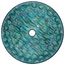 Giovanni Glass 17" x 17" x 6" Round Vessel Bathroom Sink (Oceania Blue)