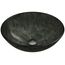 Giovanni Glass 17" x 17" x 6" Round Vessel Bathroom Sink (Onyx Gray)