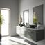 Giovanni Glass 17" x 17" x 6" Round Vessel Bathroom Sink (Onyx Gray)