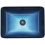 Donatello Glass 18" x 13" x 4" Rectangular Vessel Bathroom Sink (Turquoise Blue)