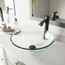 Giovanni Glass 17" x 17" x 7" Round Vessel Bathroom Sink (Iridescent)