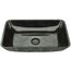 Donatello Glass 18" 13" x 4" Rectangular Vessel Bathroom Sink (Artistic Onyx Gray)