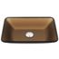 Sottile Glass 18" x 13" x 4" Rectangular Bathroom Vessel Sink (Amber Gold)