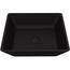 Noma Glass 16" x 16" x 4" Vessel Bathroom Sink (Black MatteShell)