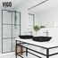 Noma Glass 16" x 16" x 4" Vessel Bathroom Sink (Black MatteShell)